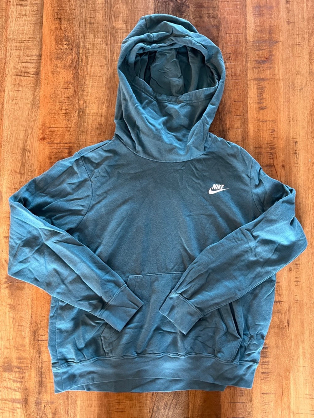 Nike Women's Teal Pullover Hoodie with White Swoosh